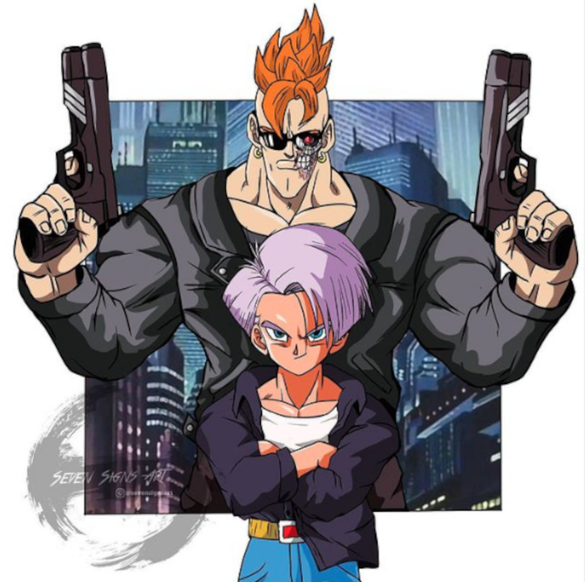 Mezclan a Terminator y Dragon Ball Z en un fan art