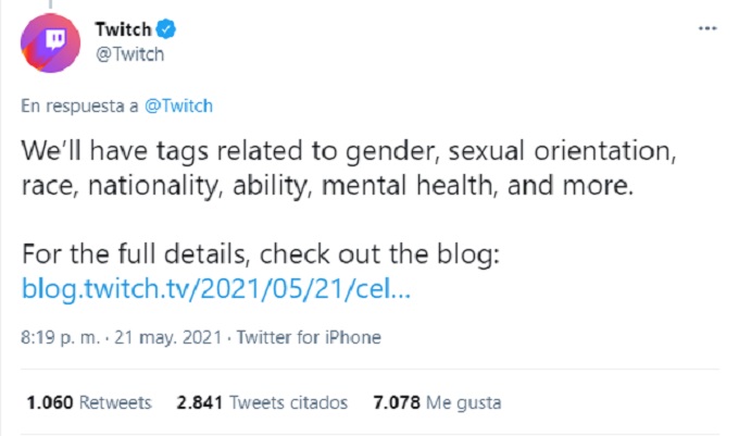 Twitch Etiquetas LGBTQ