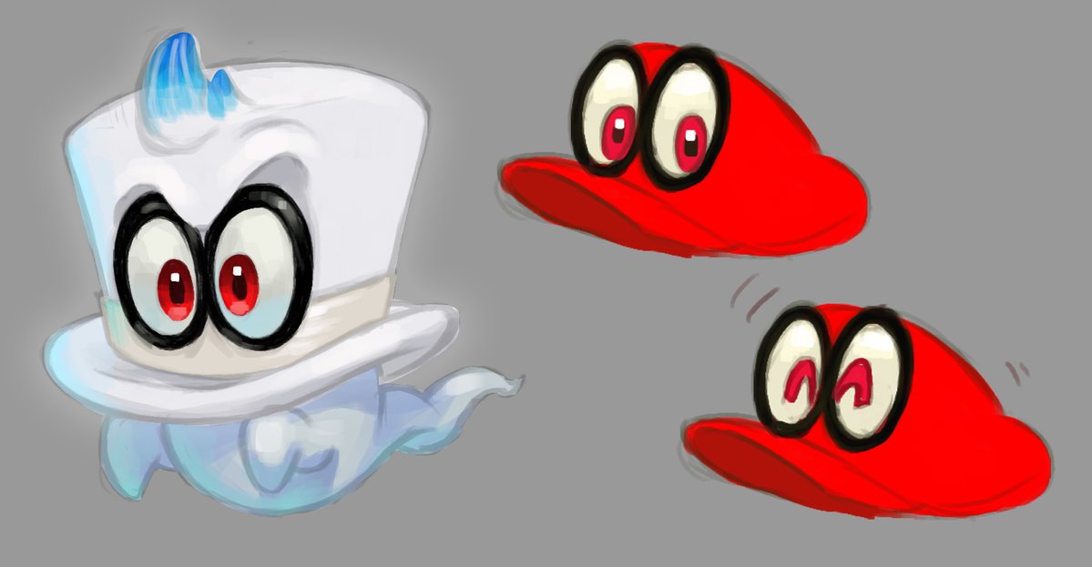 El Sketch Final De Cappy De Super Mario Odyssey. Concept Art De ...