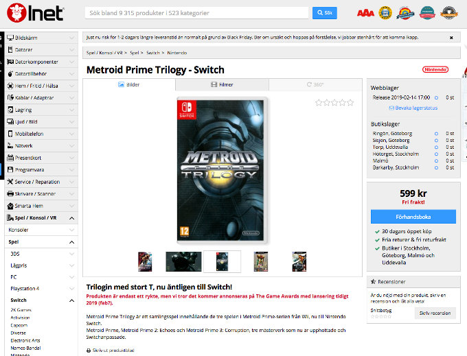 ¿Podríamos ver Metroid Prime Trilogy en el Nintendo Switch?