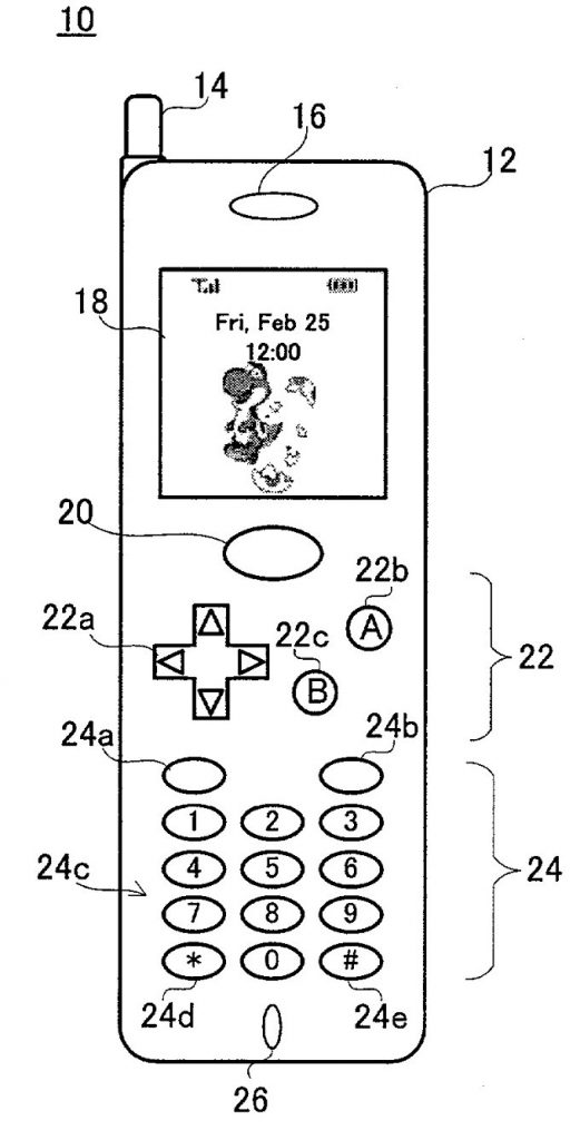 Patente de teléfono móvil de Nintendo