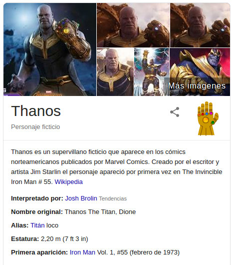 Thanos elimina la mitad de tu Google en este easter egg