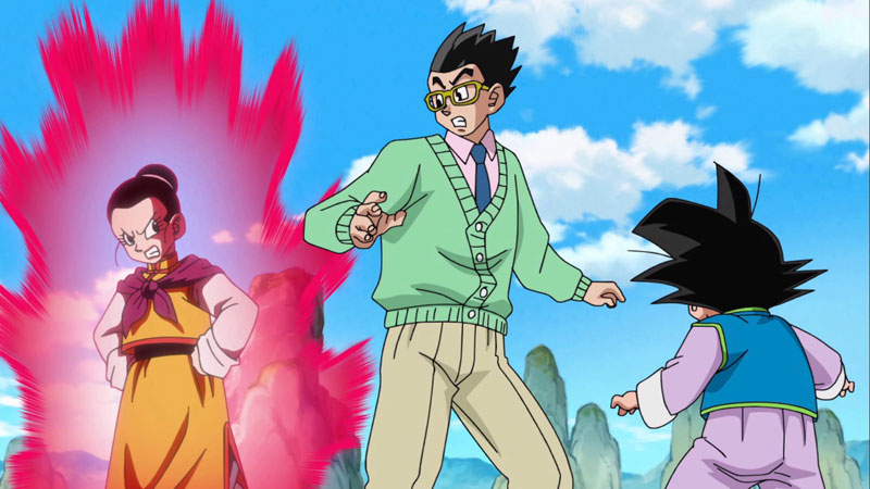 Milk mostrando su poder en Dragon Ball Super