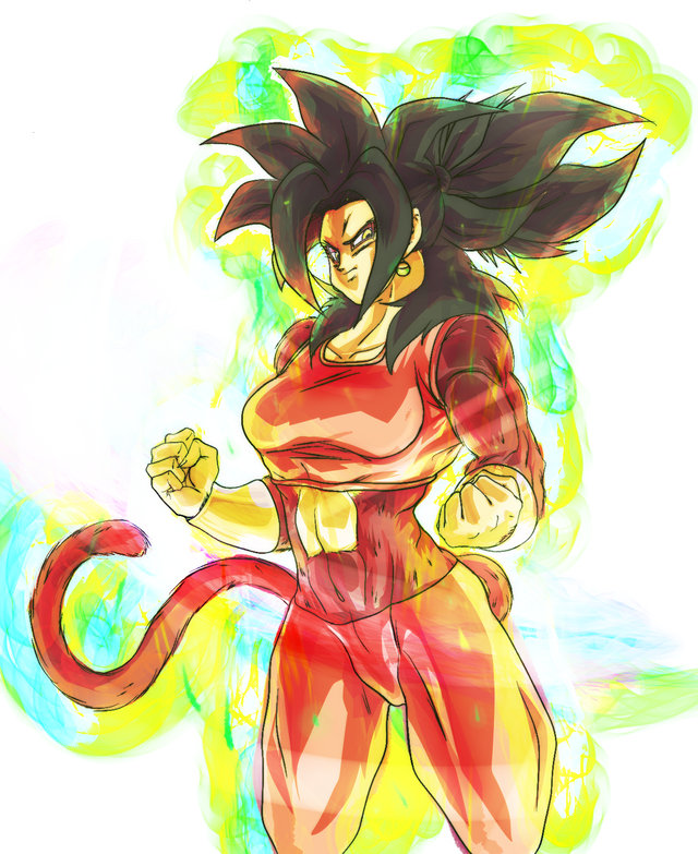 Así se vería Kefla de Dragon Ball Super si fuera Super Saiyajin 4