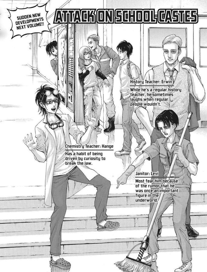 Attack on Titan y su spin-off de preparatoria