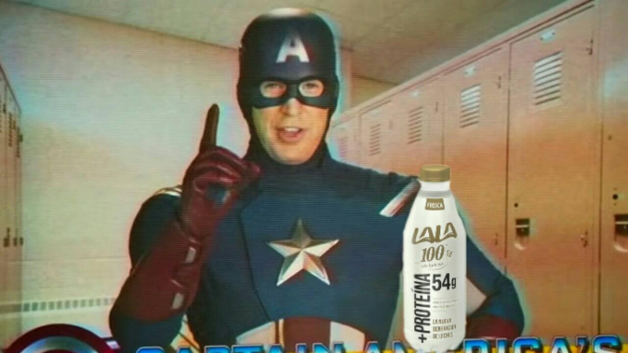 Memes Capitán América y Leche Lala