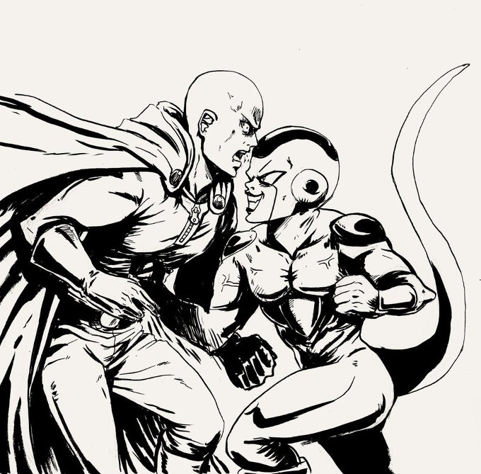 Saitama de One-Punch Man se enfrenta a Freezer de Dragon Ball