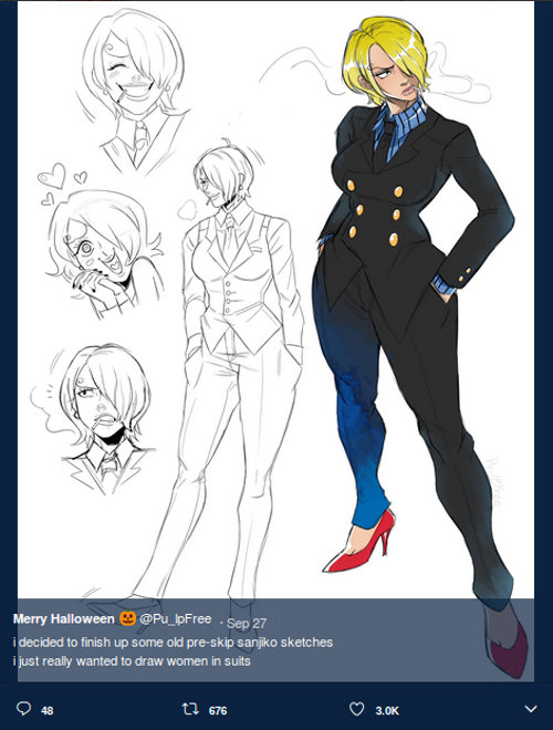 Sanji cambia de sexo en One Piece gracias a un artista