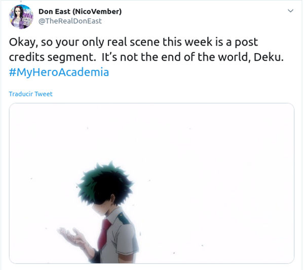 My Hero Academia: La escena extra y los pensamientos de Deku