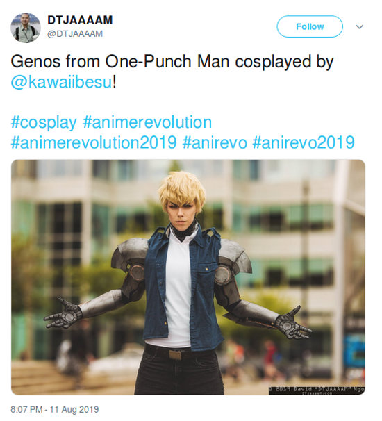 Genos de One-Punch Man cobra vida con el cosplay