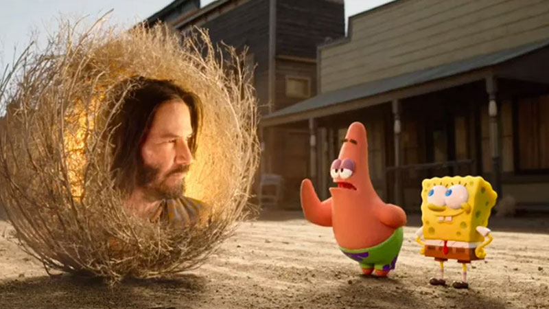 Bob Esponja con Keanu Reeves