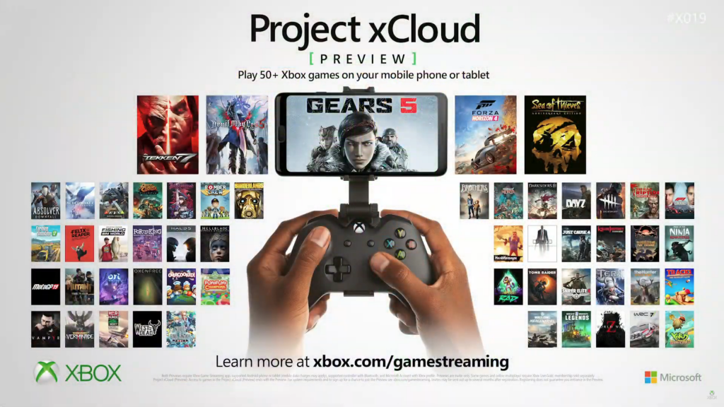 Projext xCloud con juegos de Xbox