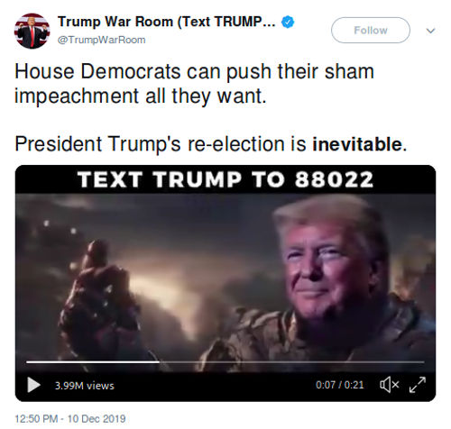 Trump usa a Thanos para su campaña y hace enojar a autor de Marvel