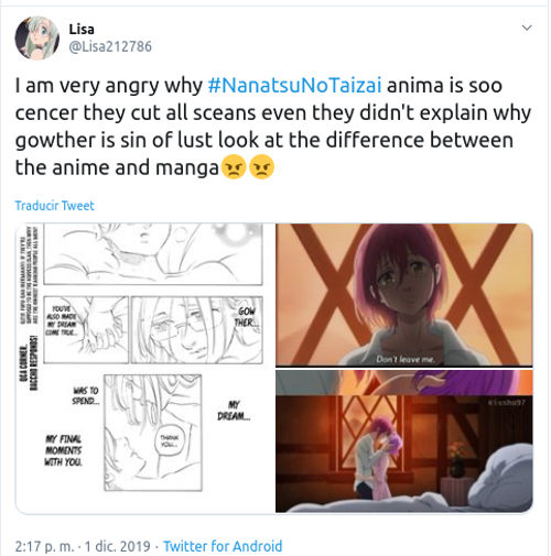 The Seven Deadly Sins: Eliminaron esta controversial escena por contenido sexual