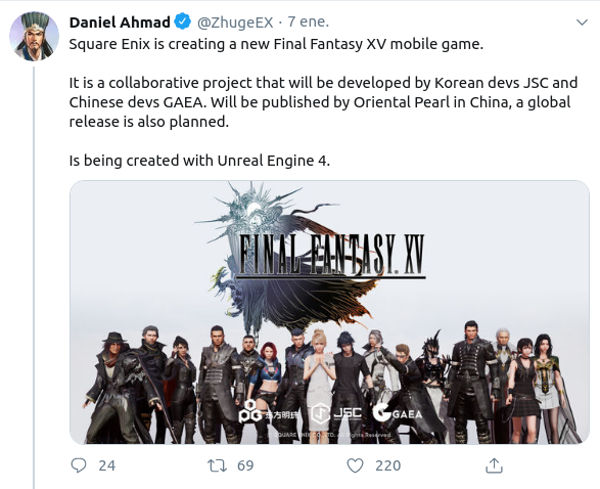 Final Fantasy XV Mobile vuelve a salir a la luz