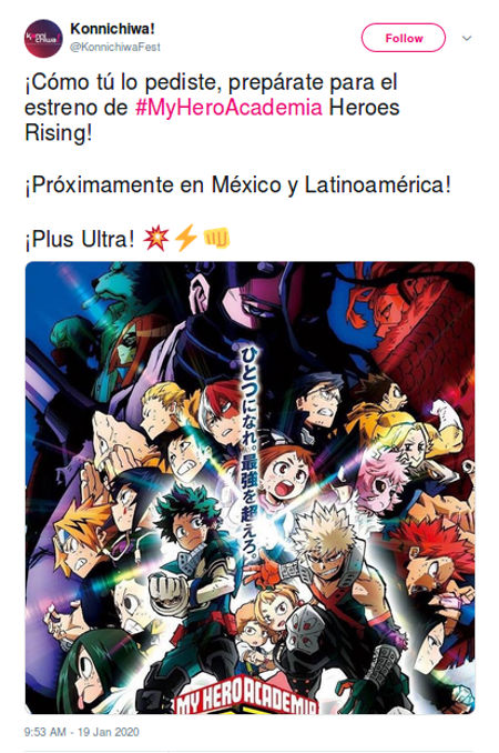 My Hero Academia: Heroes Rising se estrenará en Latinoamérica