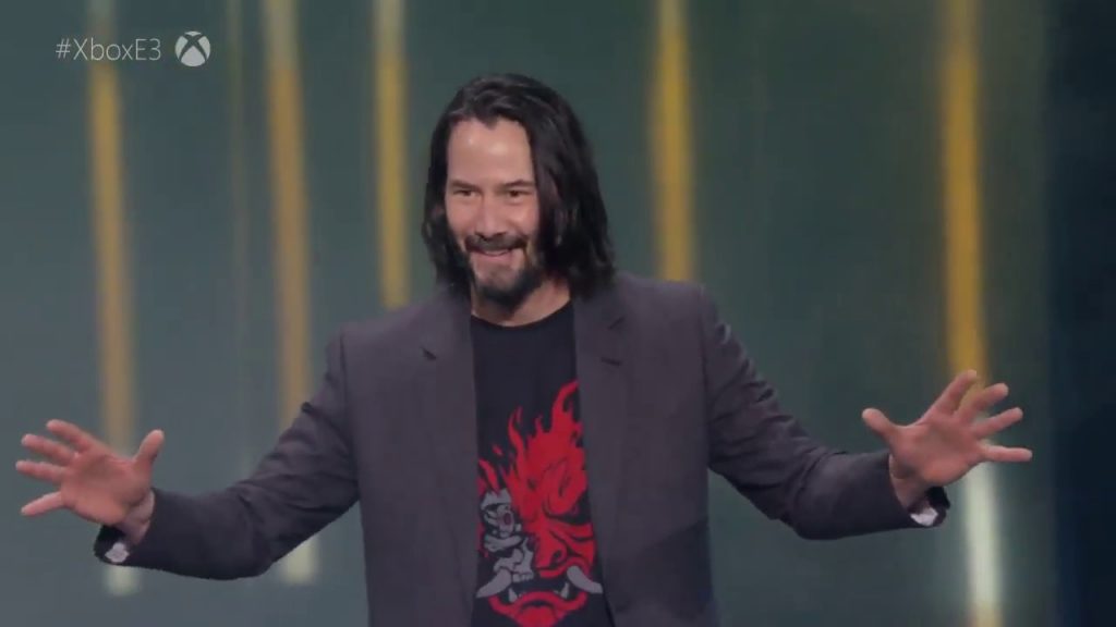 Keanu Reeves presentando Cyberpunk