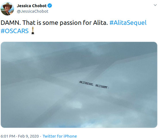 Así pidieron una secuela de Alita durante los Óscar