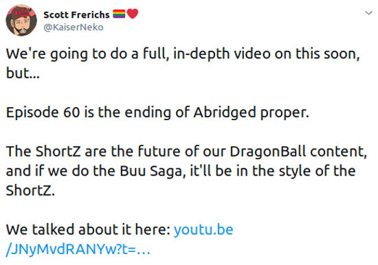 Dragon Ball Z Abridged ya terminó, confirma su productor