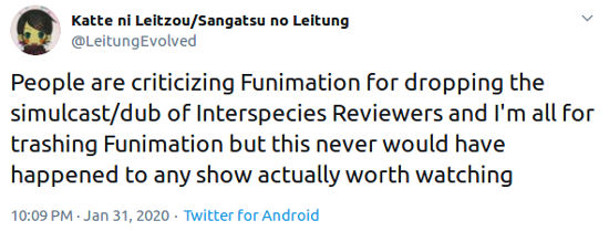 Funimation cancela Interspecies Reviewers y los fans reaccionan