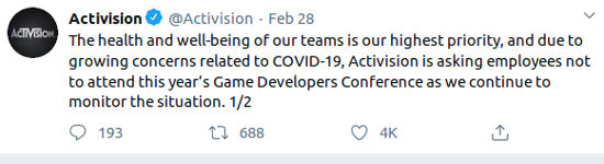 Es oficial: Cancelan GDC 2020, ¿E3 podría ser el próximo?