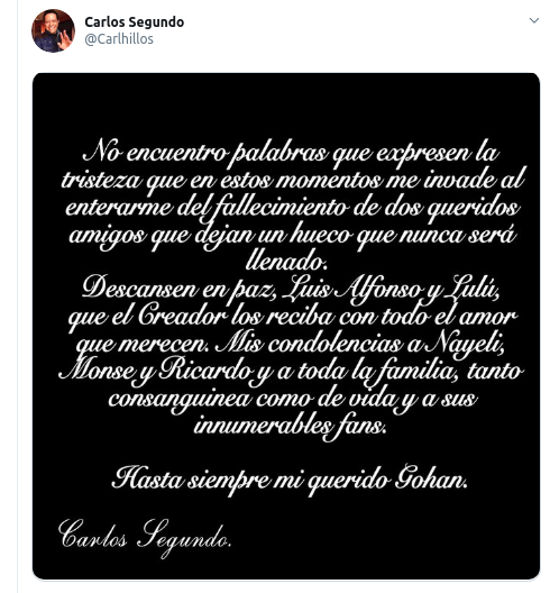 Así reaccionan las redes a la muerte de Luis Alfonso Mendoza