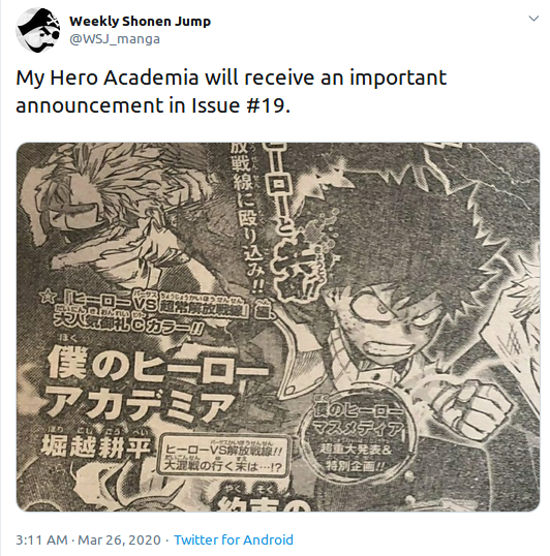 My Hero Academia tendrá un importante anuncio