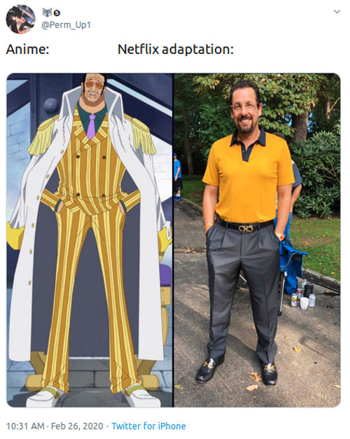 One Piece: Los fans piden que Adam Sandler esté en el live-action