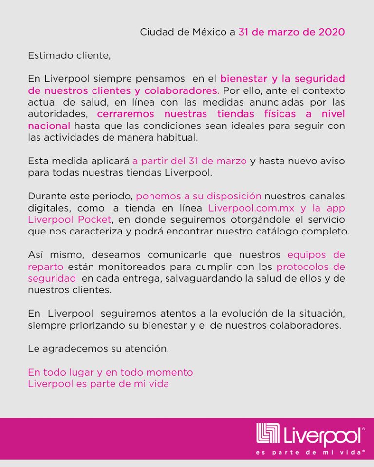 Liverpool cierra por coronavirus