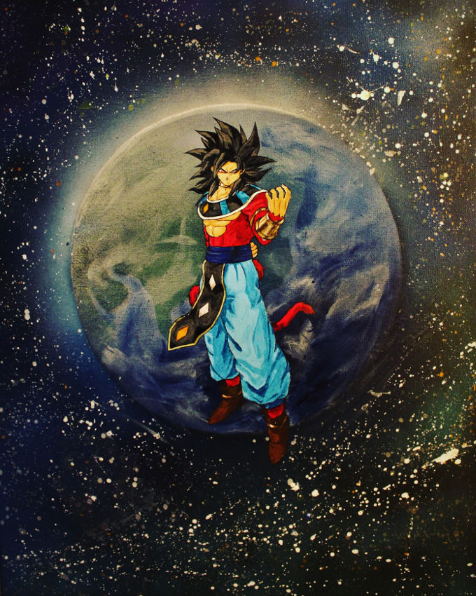 Así se vería Goku de SSJ4 de Dragon Ball como Dios de la Destrucción