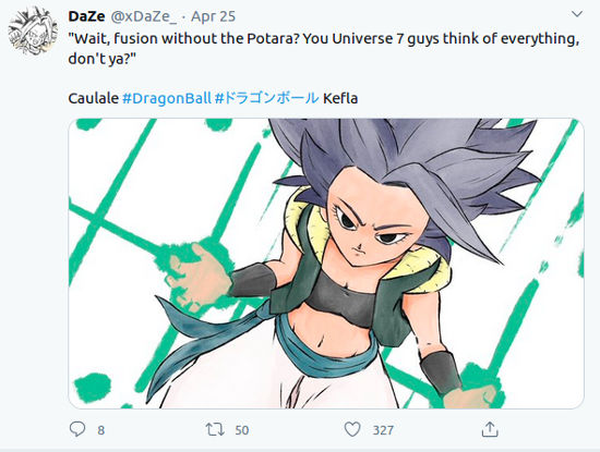 Así se verían Kale y Kaulifla de Dragon Ball Super fusionadas al estilo Gogeta