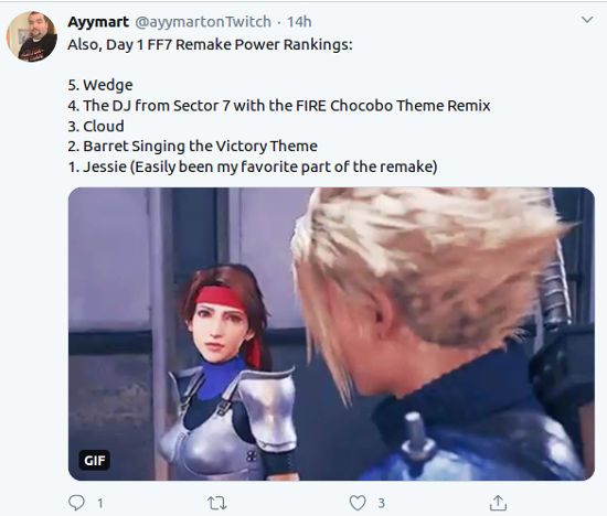 A un lado Tifa y Aeris: Jessie es la favorita en Final Fantasy VII Remake