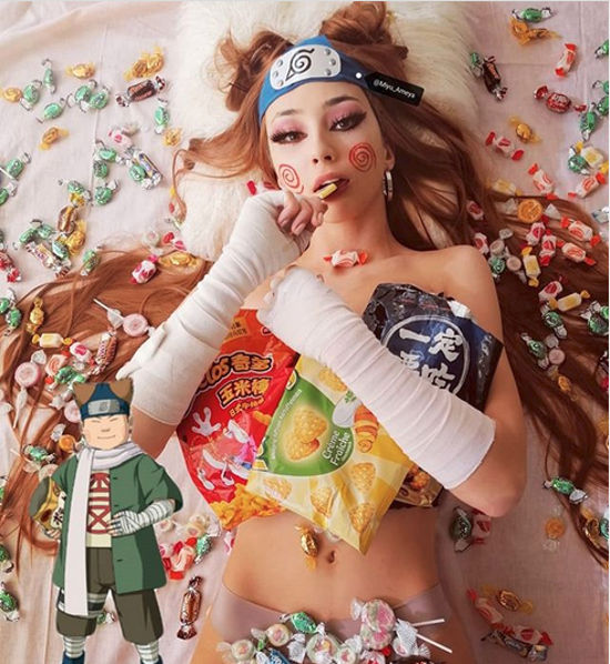 Así podría verse Chōji Akimichi de Naruto como mujer
