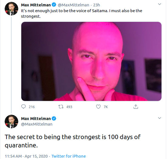 Actor de Saitama de One-Punch Man lo imita y hace conciencia por el COVID-19
