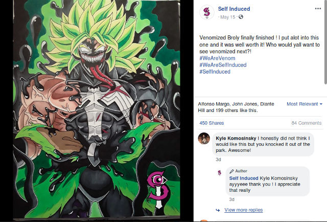 Así podría verse Broly de Dragon Ball 'venomizado'