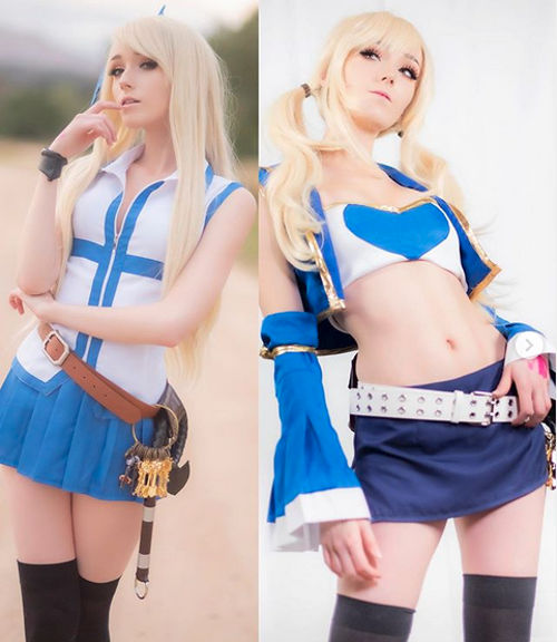 Lucy Heartfilia de Fairy Tail consigue un cosplay doble
