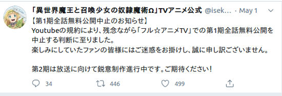 How Not to Summon a Demon Lord es muy sexy para YouTube y es removido