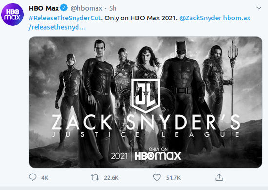 El Snyder Cut de Justice League estará en HBO Max