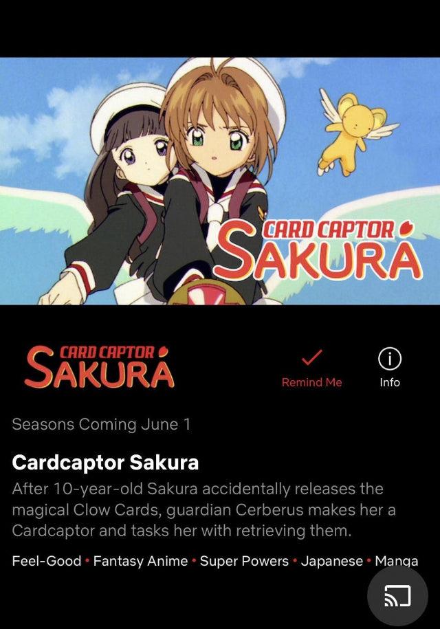 Card captor Sakura en netflix