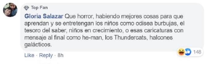 Tweet que critica a Animaniacs por ser inapropiada para niños