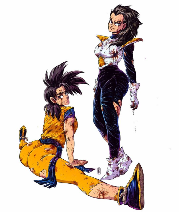 Goku y Vegeta versión femenina