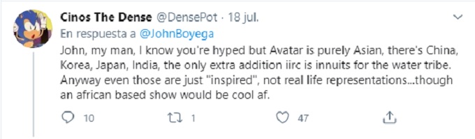 Comentario sobre la inclusión en Avatar