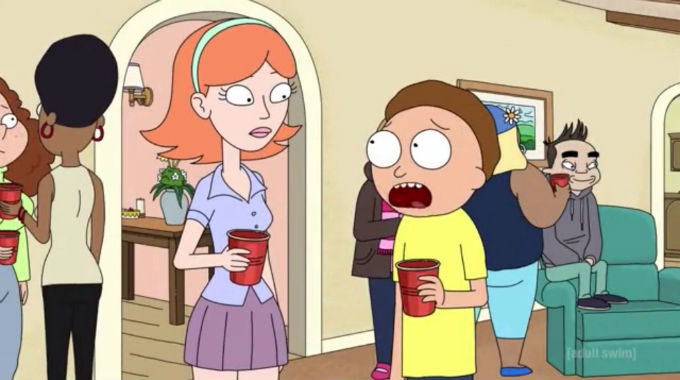 Morty con Jessica de Rick and Morty