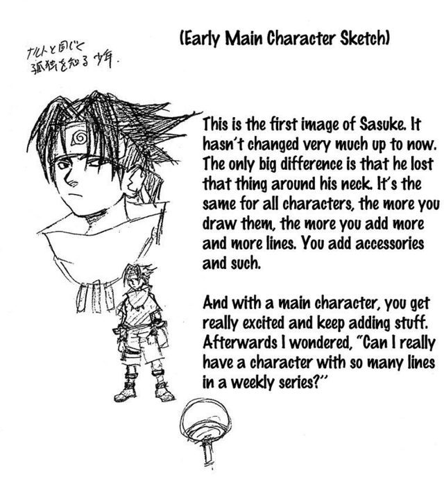 Sasuke boceto inicial