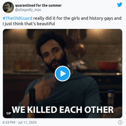 Fans emocionados por pareja LGBT+ en The Old Guard de Netflix