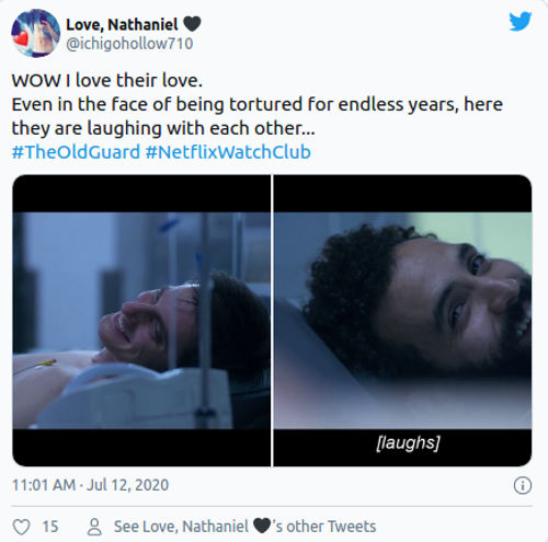 Fans emocionados por pareja LGBT+ en The Old Guard de Netflix