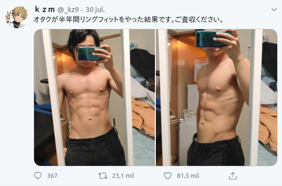 Ring Fit Adventure le da a un otaku un físico envidiable