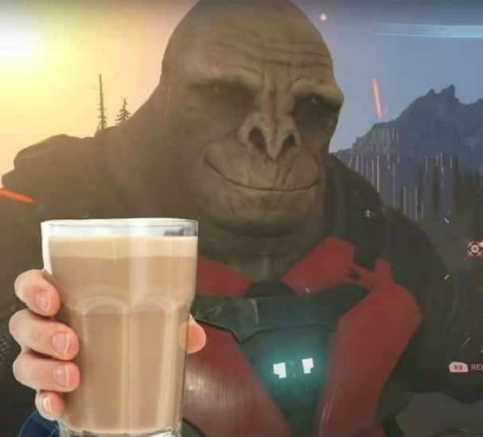 Craig de Halo con un Chocomilk