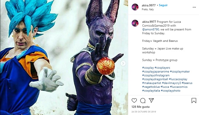 cosplay de Dragon Ball con Bills y Gogeta