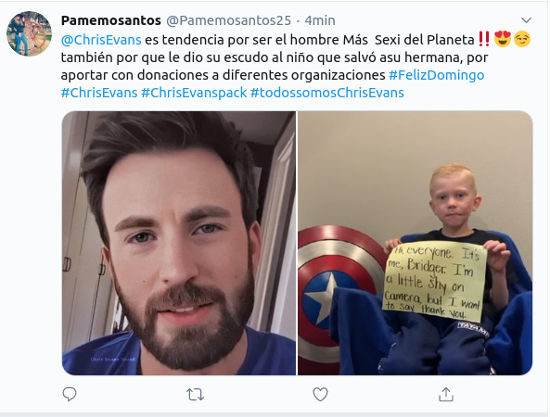 #ChrisEvansPack: El actor se hace viral por compartir su 'pack' por error